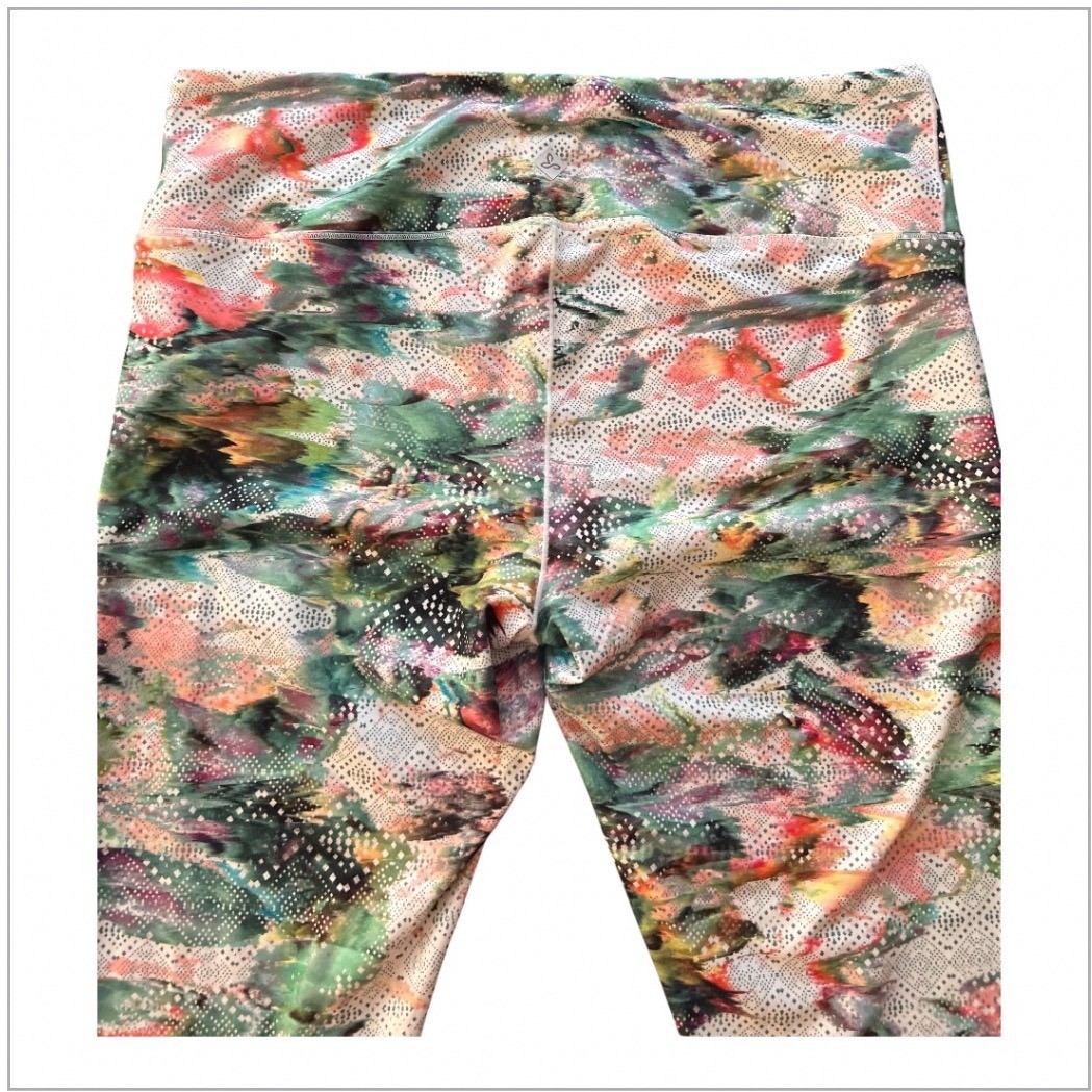 Prana Womens XL Multicolor Abstract Print High Rise Yoga Athletic Leggings