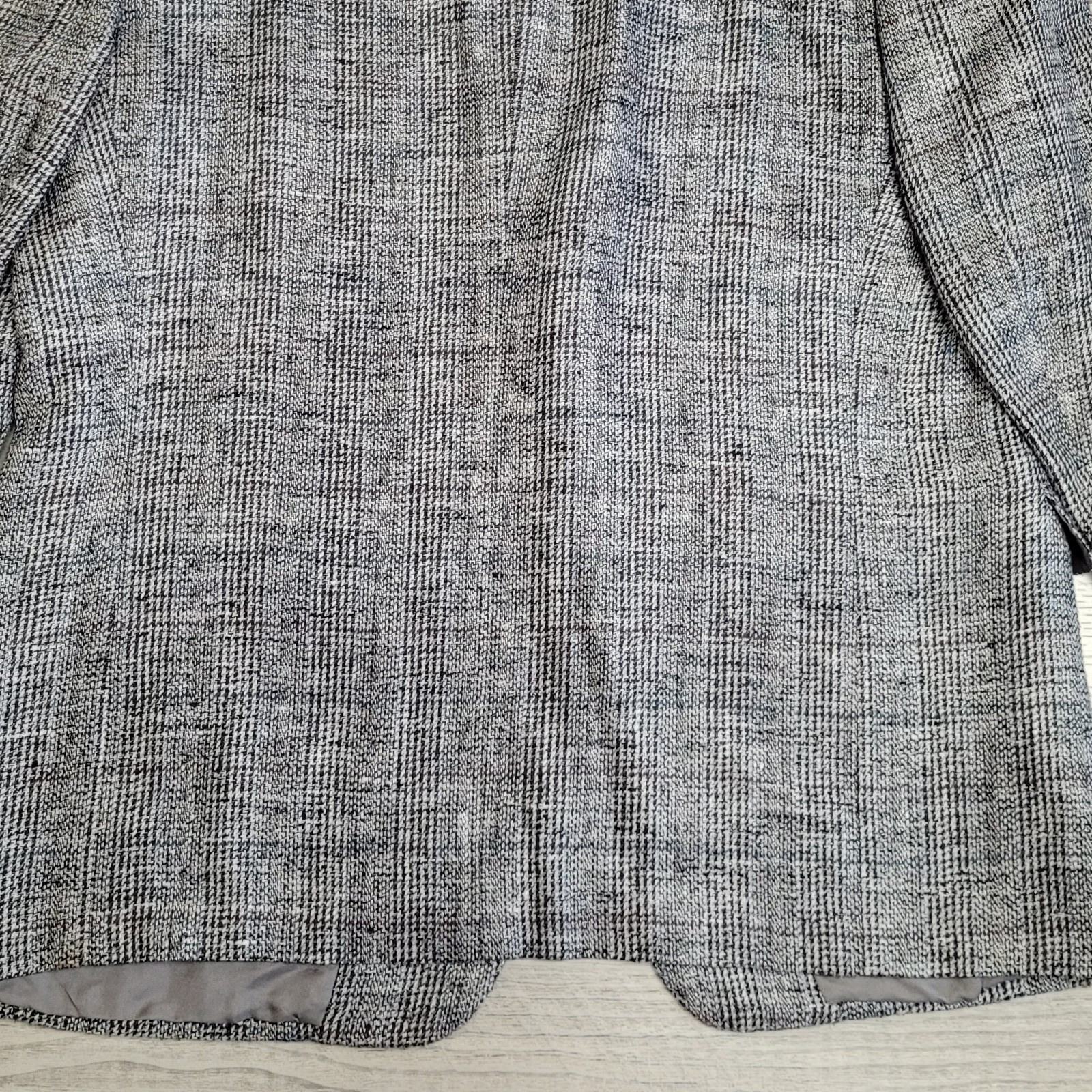 Vintage Ermenegildo Zegna Blazer Mens 46 100% Silk Sport Coat Glen Plaid 1988