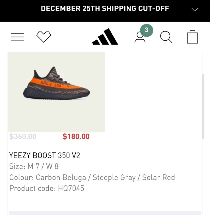 Yeezy Boost 350 V2 Low Carbon Beluga M7 W8