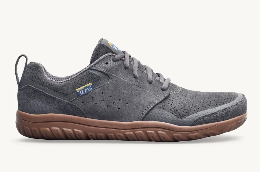 New Men’s Lems Primal Zen Suede Shoe Graphite All Sizes Ships Free & Fast