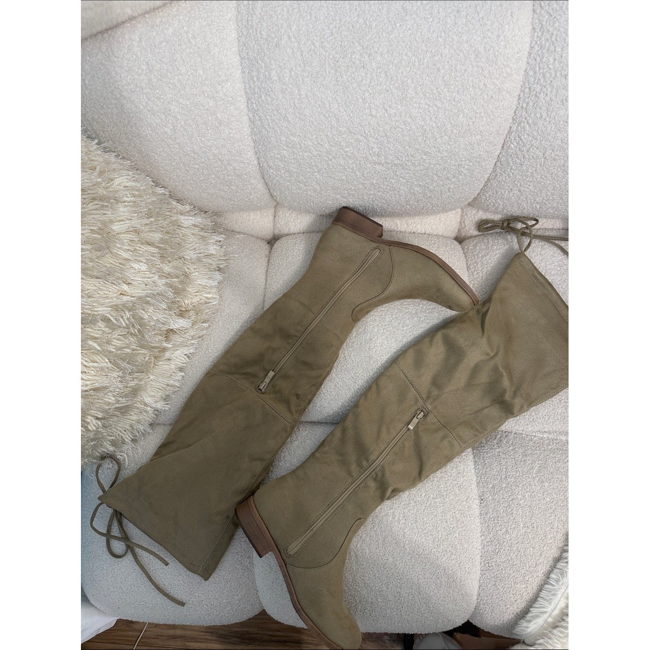 Journee Collection Olive Green Over-the-Knee Flat Boots