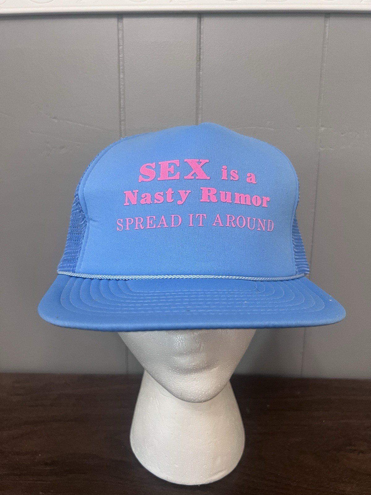 Vtg “Sex Is A Nasty Rumor Spread It Around” Trucker Hat Snapback Adult Humor
