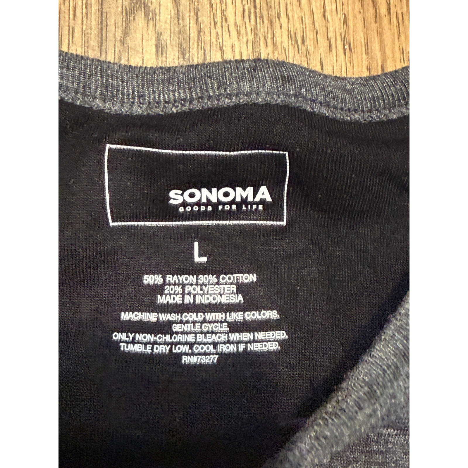 Sonoma Pullover Sweatshirt Mens Large Charcoal Grey Adult Supersoft Double Knit