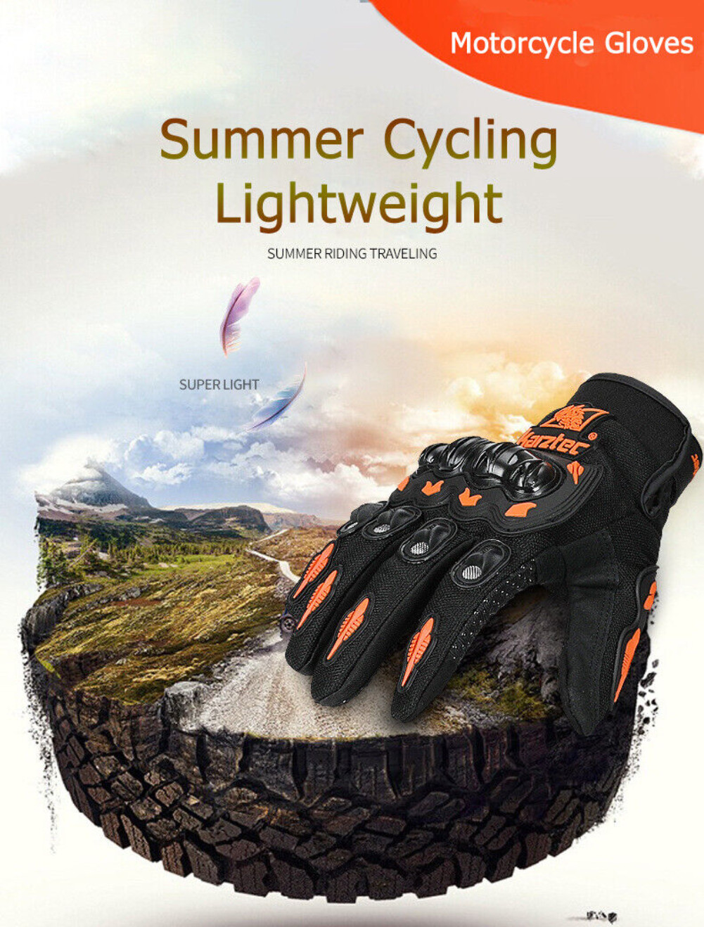 Motorcycle Gloves Touch Screen Windproof Bike Riding Gloves Full Finger Gloves
