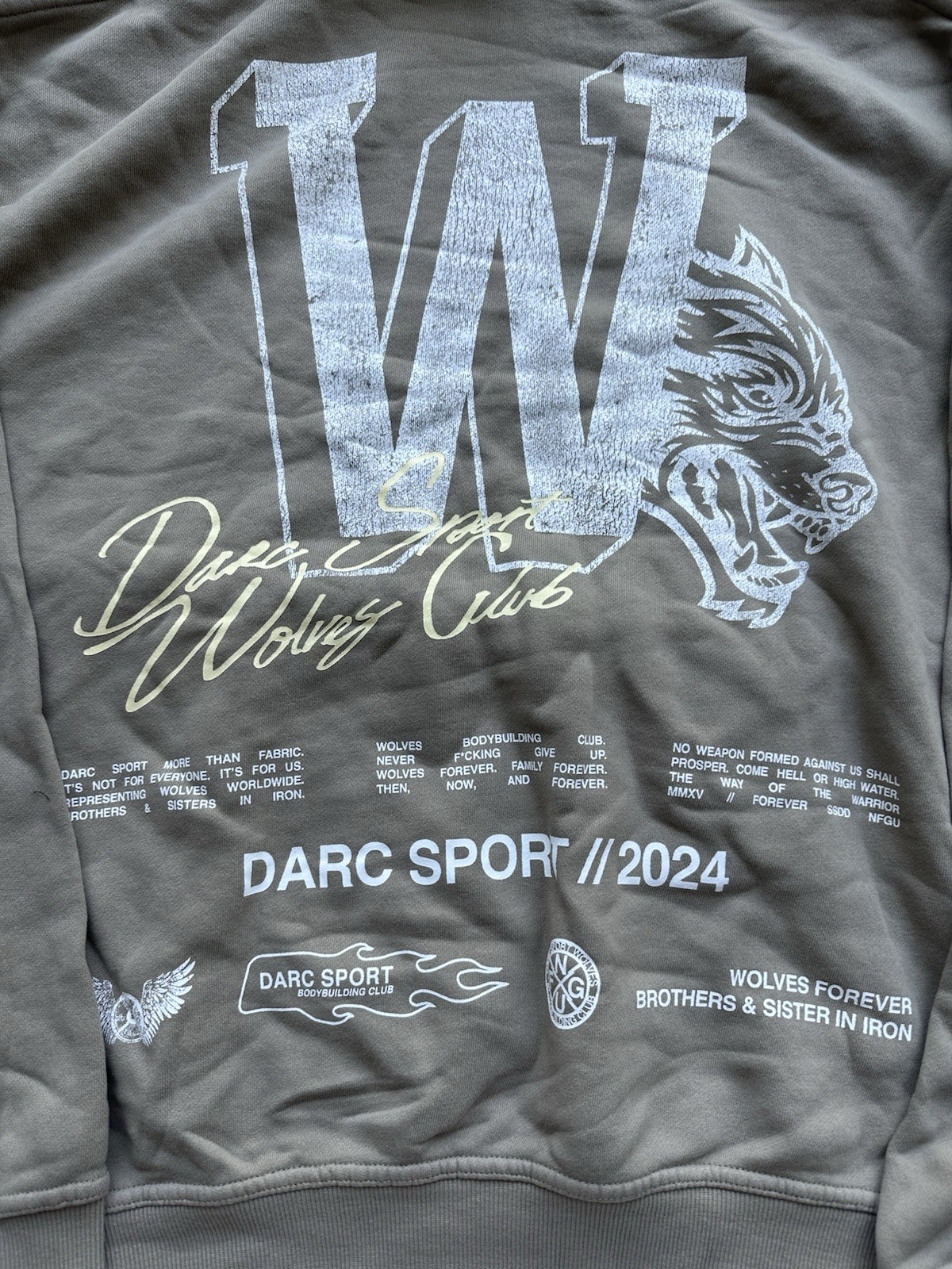 Darc Sport Wolves Club Hoodie Size XL Limited Edition Streetwear Bodybuilding
