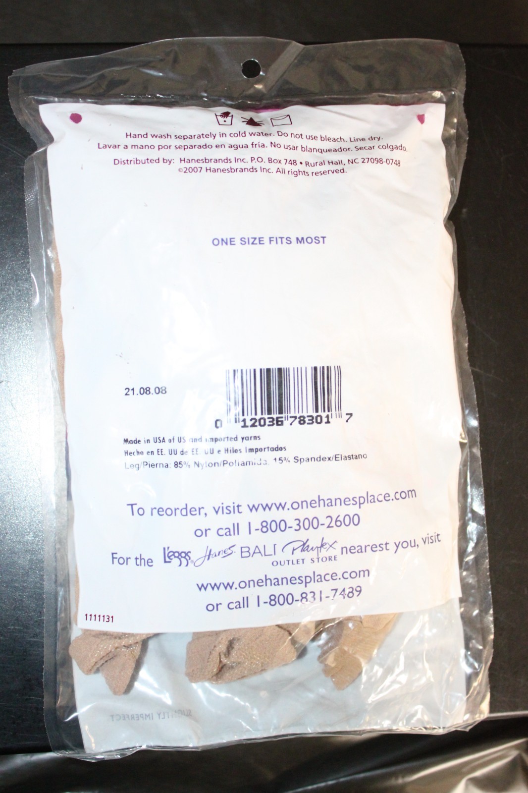 Hanes Silk Reflections Silky Sheer Knee Highs 4 Pack Natural One Size Nylons