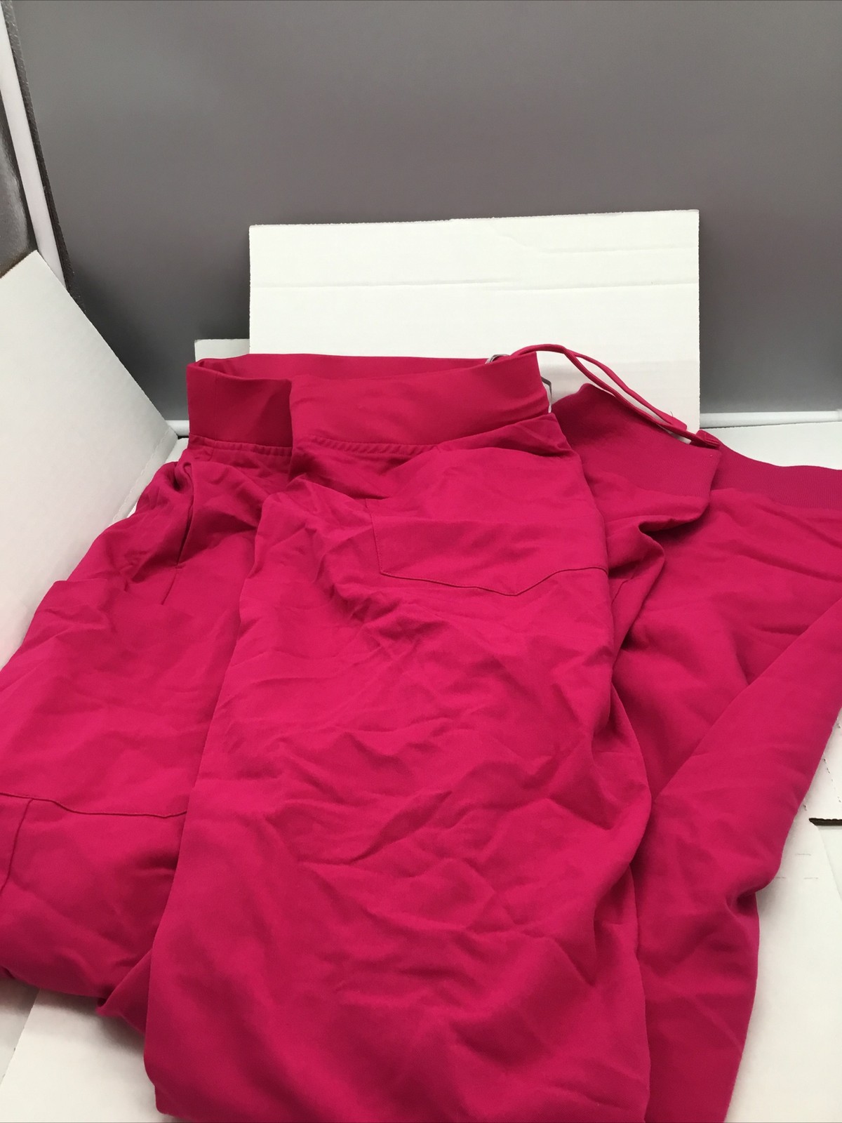 Mandala Scrubs Women High Waist Jogger Pant Size Tall XL Color Raspberry NWT
