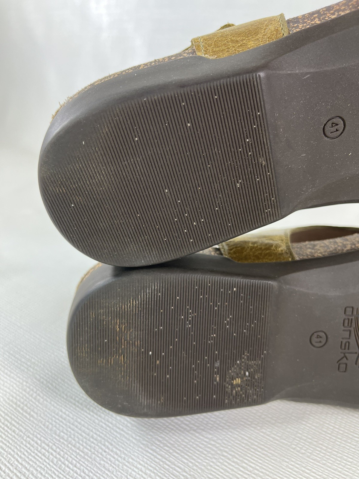 Dansko Reece Burnished Brown Leather Toe Loop Sandals Womens Size 41 US 10.5-11