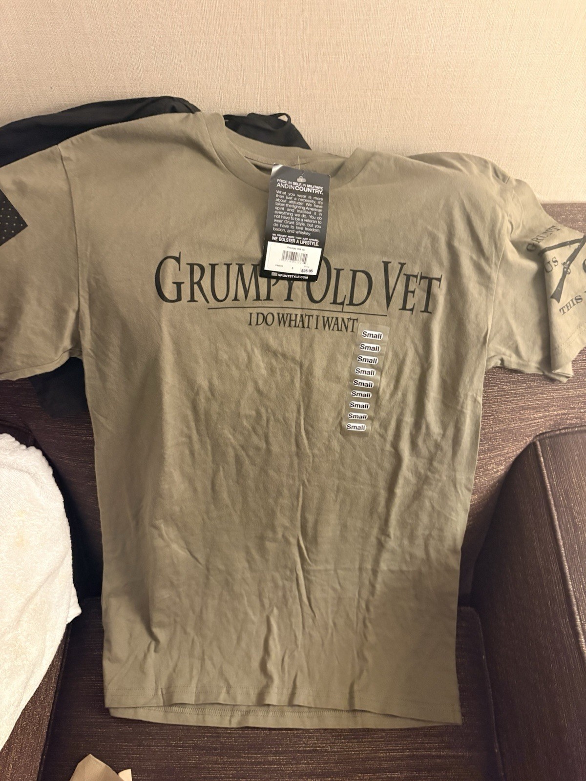 Grunt Style Men’s Graphic Logo Crew Neck Short Sleeve T-Shirt, Green S