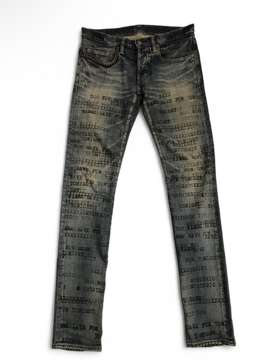 Hysteric Glamour Jeans “Do You Wanna Have Fun Tonight”