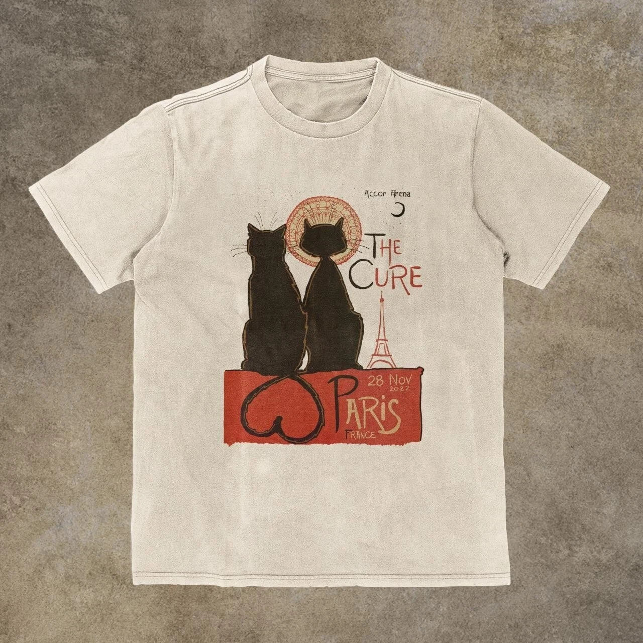 The Cure Cat Paris Retro White Color Shirt Unisex Men Women KV33848