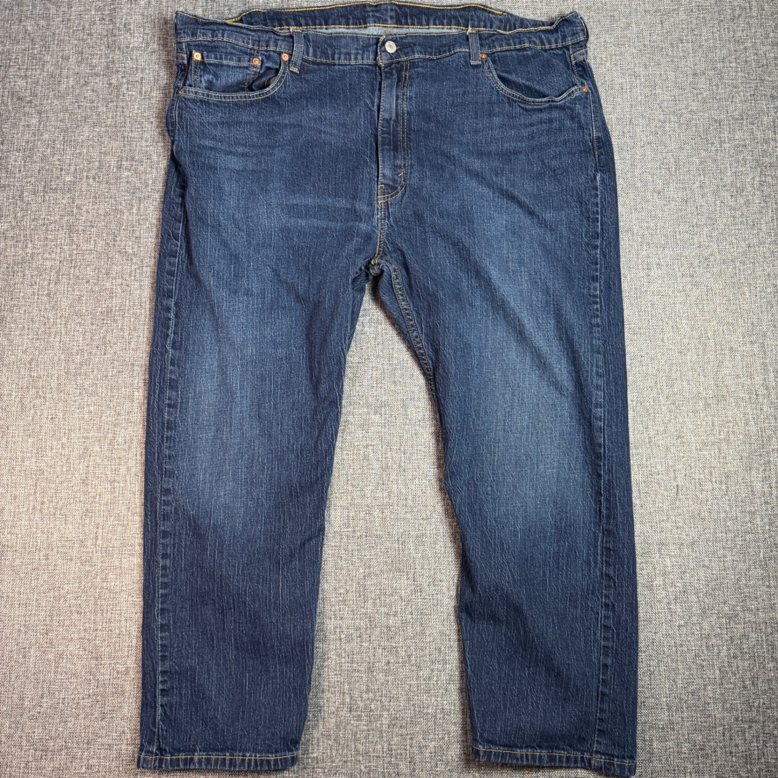 Mens Levi’s 502 Taper Fit Jeans | Waist 46 x Length 28 | Dark Wash Stretch Denim