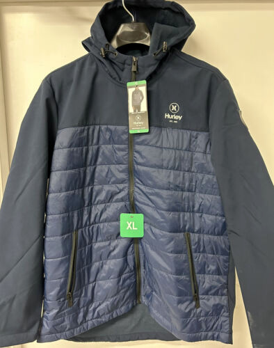 Hurley Men’s Wind Resistant Jacket Navy Blue XL NWT