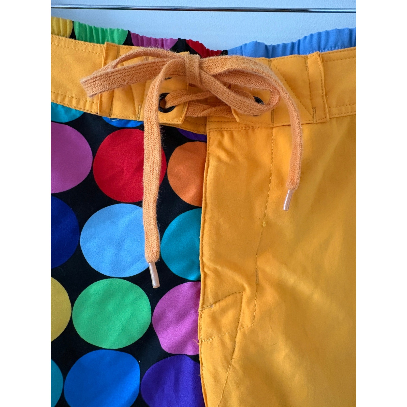 Loudmouth Vibrant Polka Dot Board Shorts Sz 36 Dopamine Maximalist Rare Archival