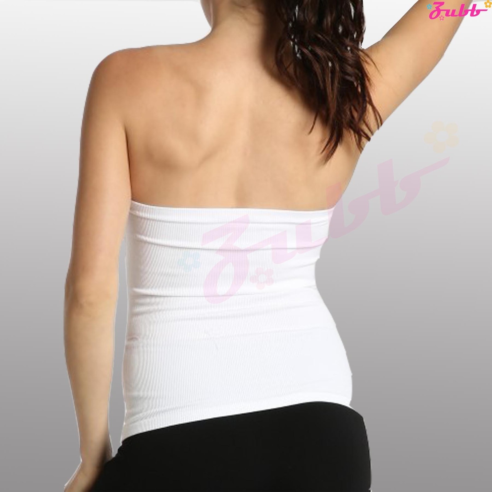 Seamless Strapless Spandex Slimming Bandeau Tube Top with Bra Pad Shirt XS S M L