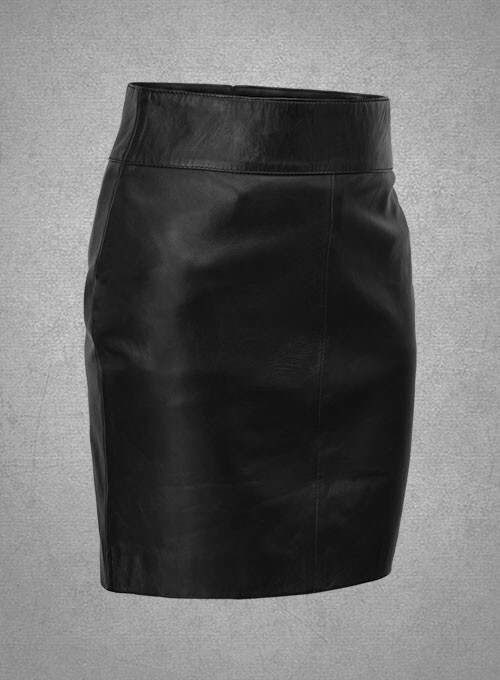 Celebrity Sofia Vergara Black Leather Skirt Stylish Party Wear 100% Lambskin NEW