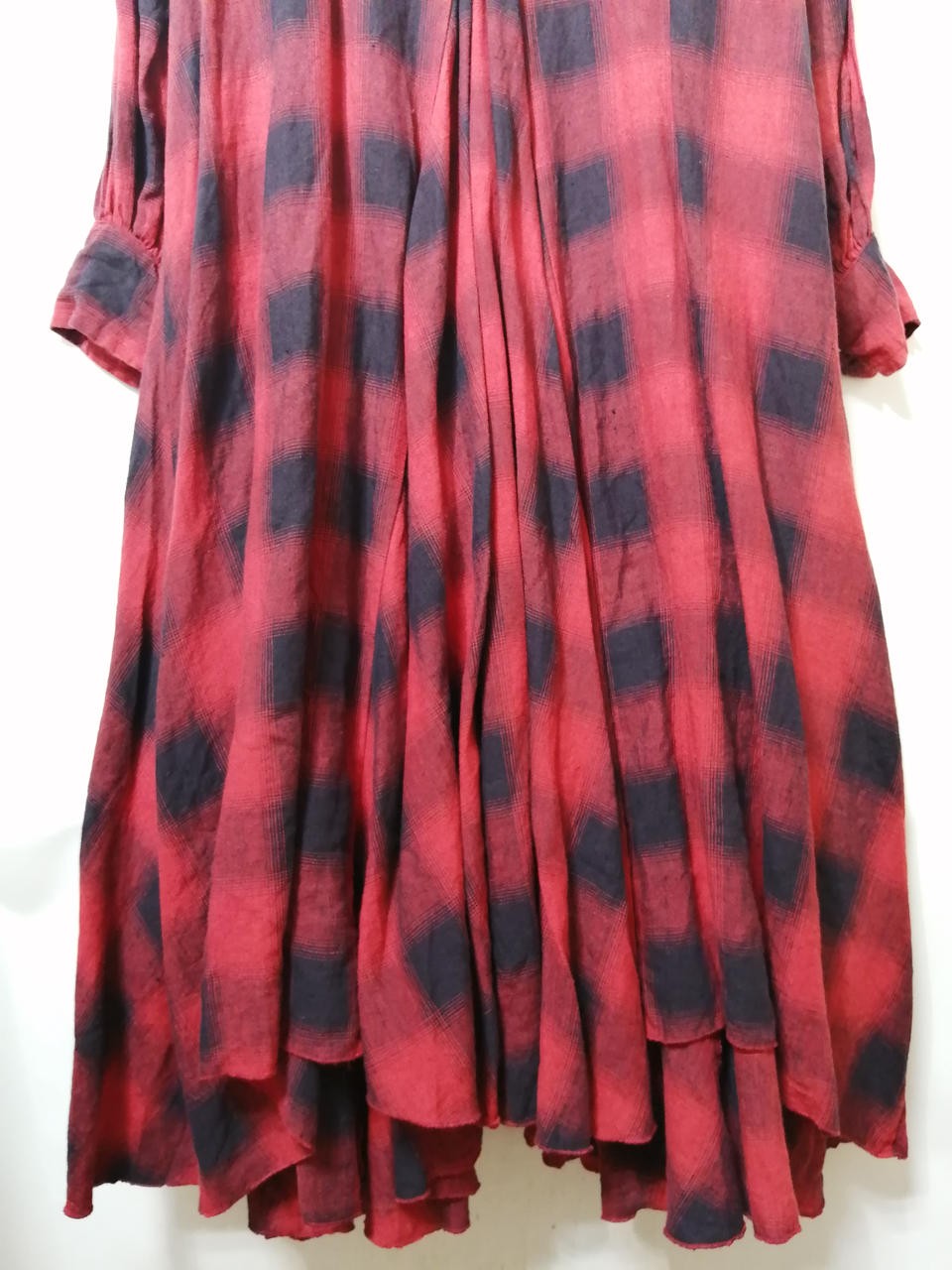 Porto di Luna Checked Flare Dress No Care Tag Womens Small Fit 46 Inch Length
