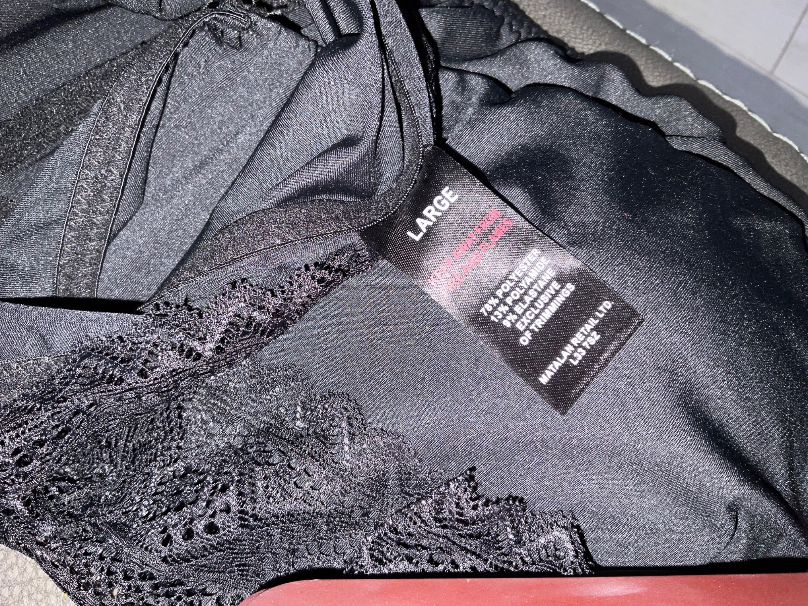 Matalan black none wired bra/bralette size L. NEW