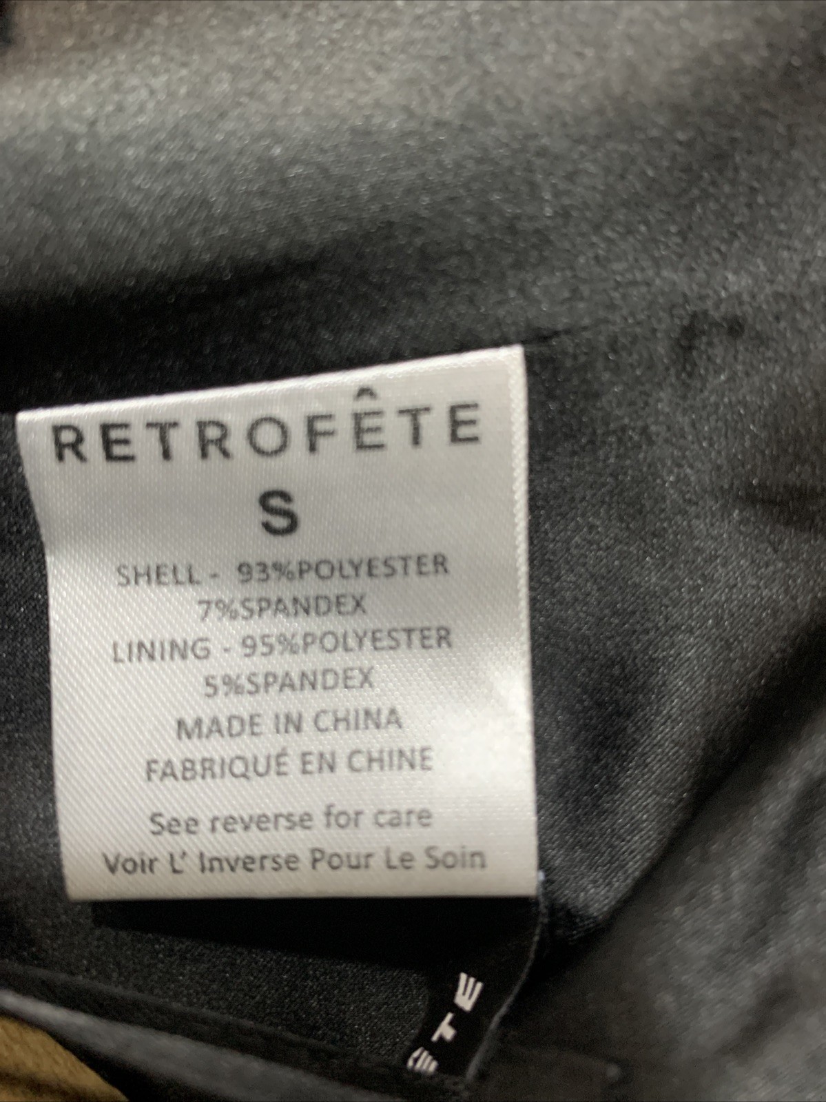 Retrofete Black Florence Button Vest Womens Size Small