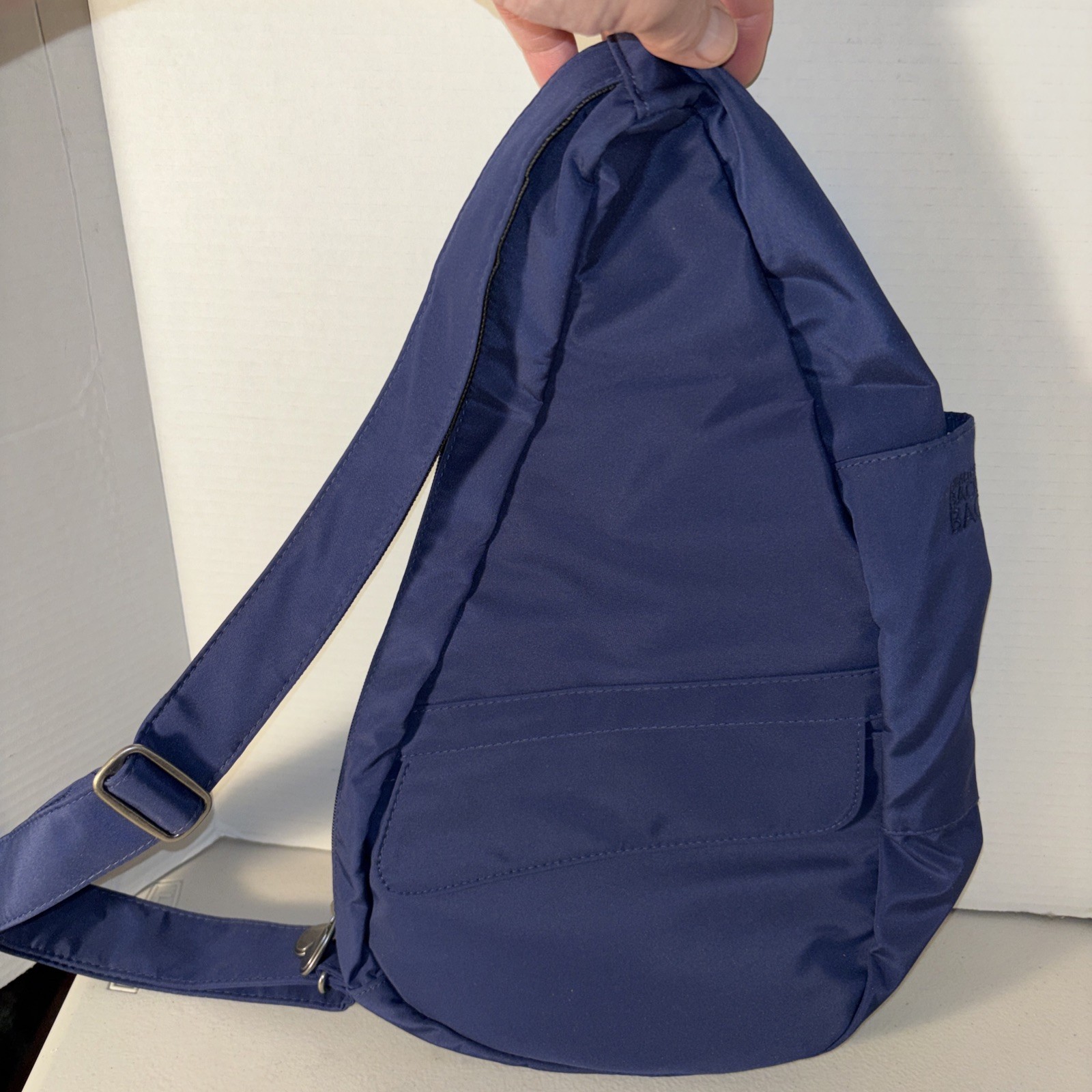 NWT AmeriBag Healthy Back Bag Navy- Adjustable Crossbody Strap -Sling Bag Small