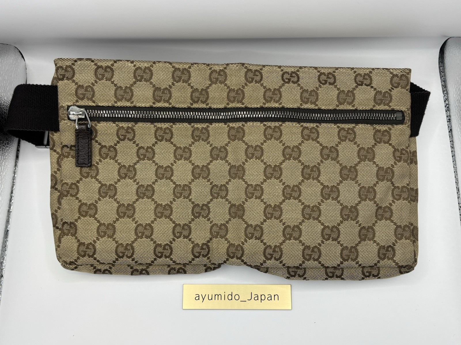 GUCCI Auth GG Waist Pouch shoulder Bumbag Belt Bag Fanny Pack Vintage
