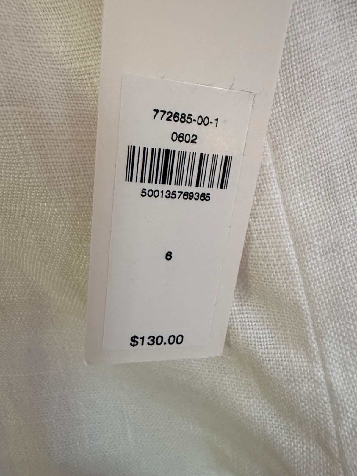 Banana Republic Linen Cropped Pants, White Size 6 – NEW