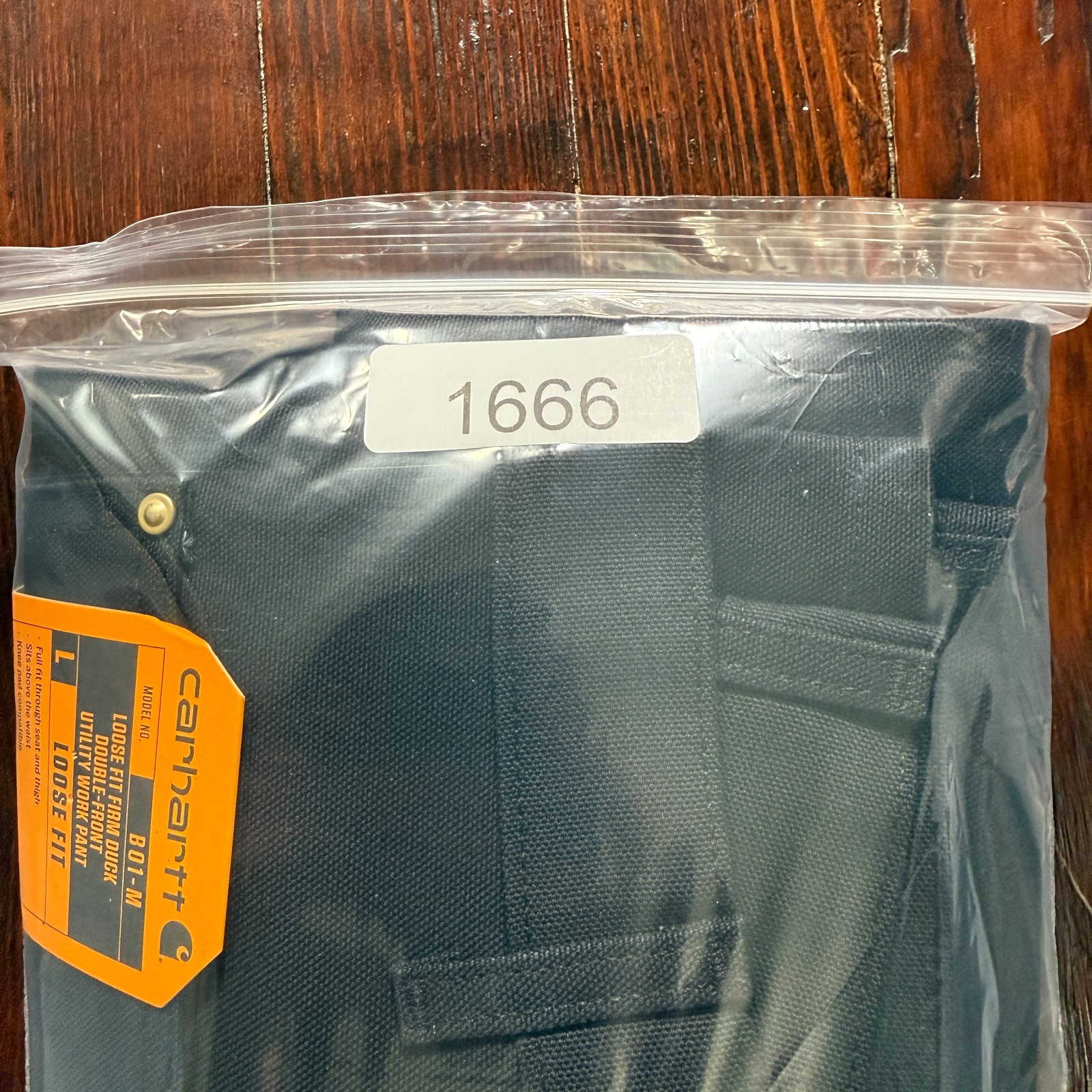 Carhartt B01 Pants Mens 36×32 Black Loose Straight Firm Duck Double Knee Work