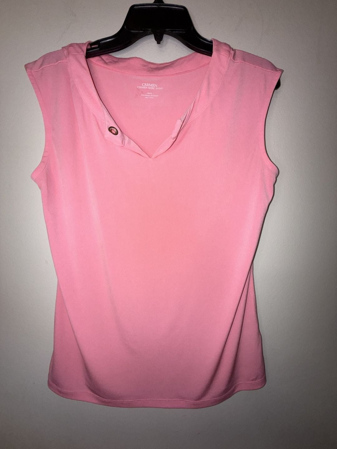 Carmen Marc Valvo Women’s Sleeveless V-Neck Athletic Performance Tank Top