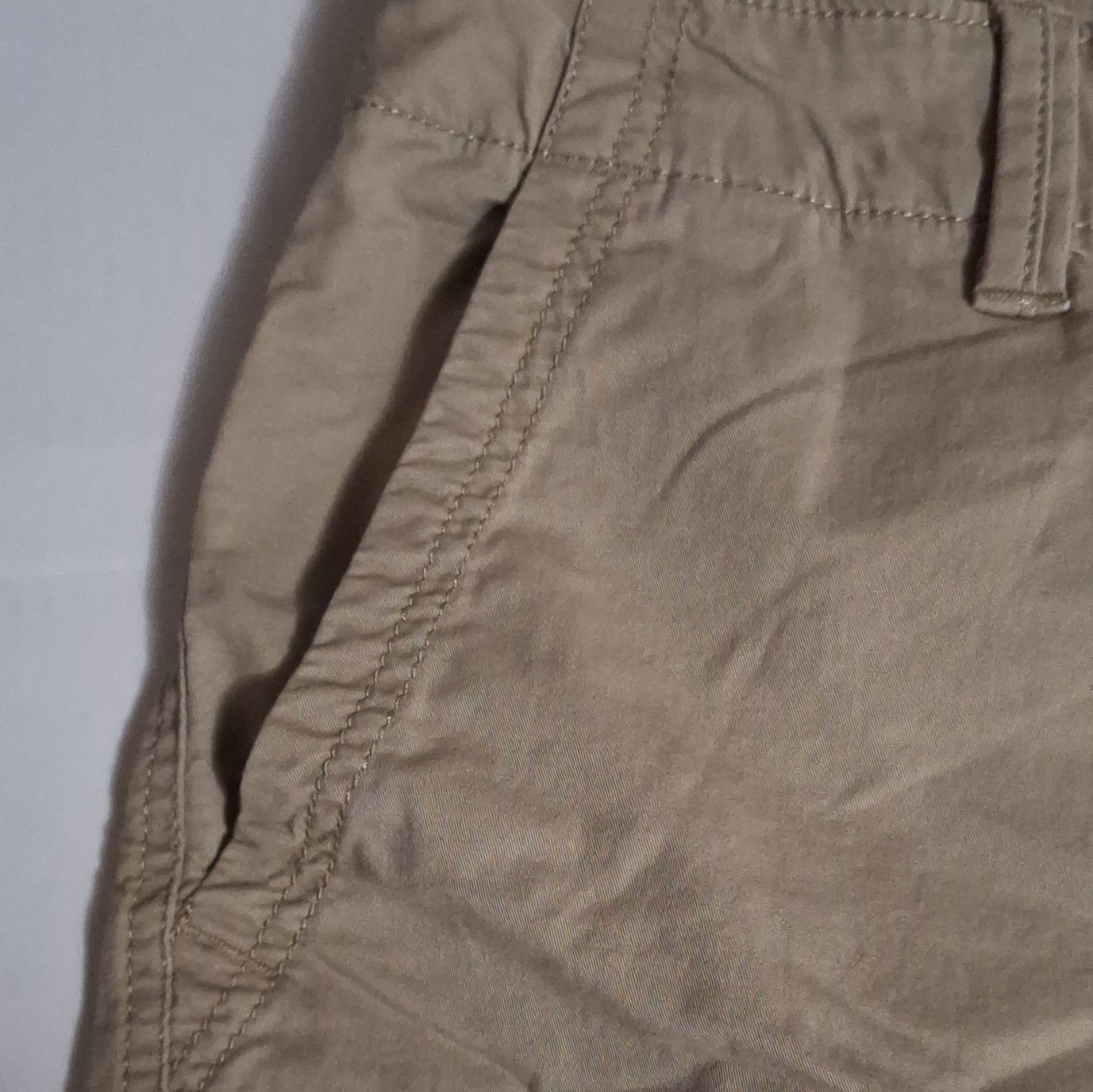 Sonoma Goods For Life Men’s Tan Chino Shorts Flat Front Solid Slash Pockets
