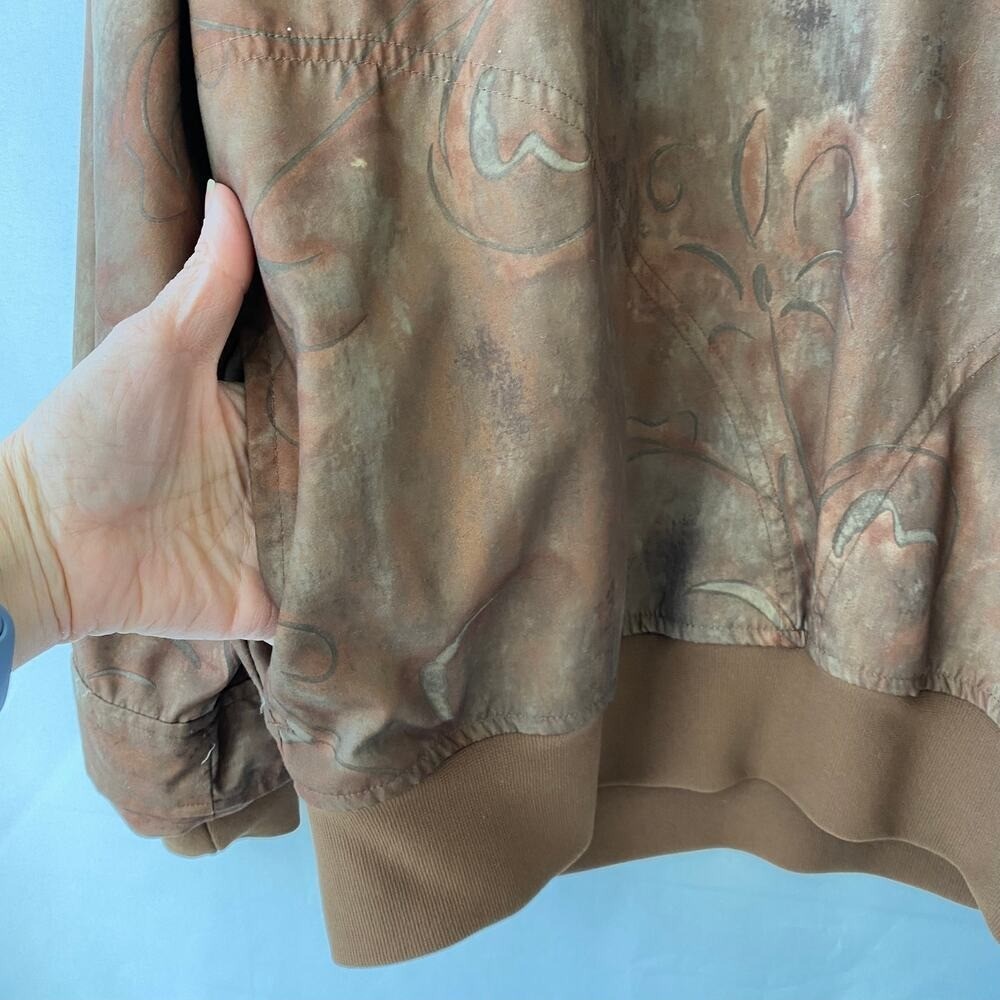 VTG 90s Zero Restriction Womens Golf Jacket M Brown Old Money Outdoor Made InUSA