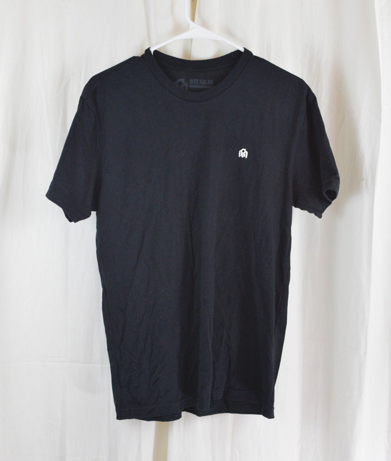 INTO THE AM Mens T-Shirts Soft Cotton Blend Crew Neck Black Size Medium