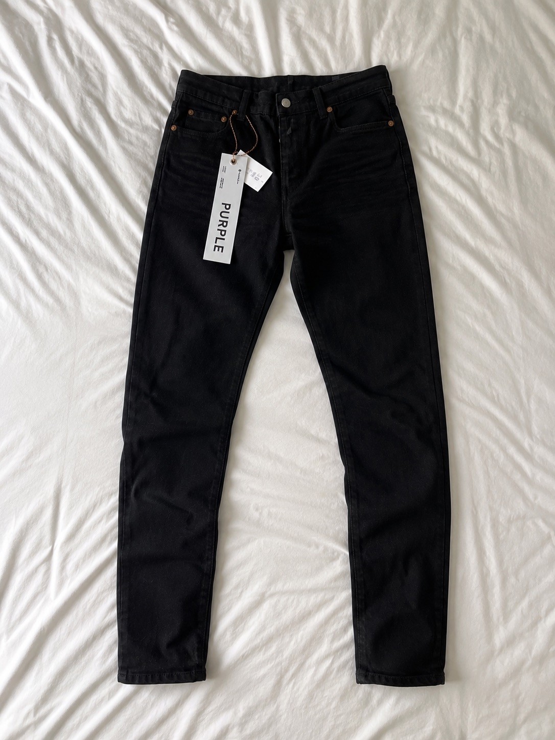 Black Skinny Jeans Men Size 30 Slim Fit Premium Denim Ready to Ship