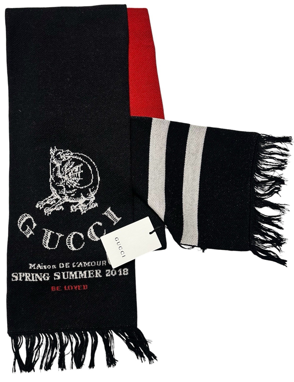 Gucci Wool Scarf Maison De L’Amour Spring Summer 2018