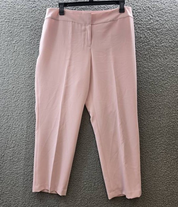 KASPER Plus Size Straight-Leg Pants Women’s 16W Tutu Pink Zip/Hook & Bar Closure