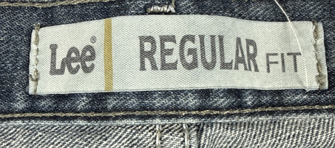 Lee Men’s Regular Fit Straight Leg Jean Pants Stone-Washed Blue Size 32×30