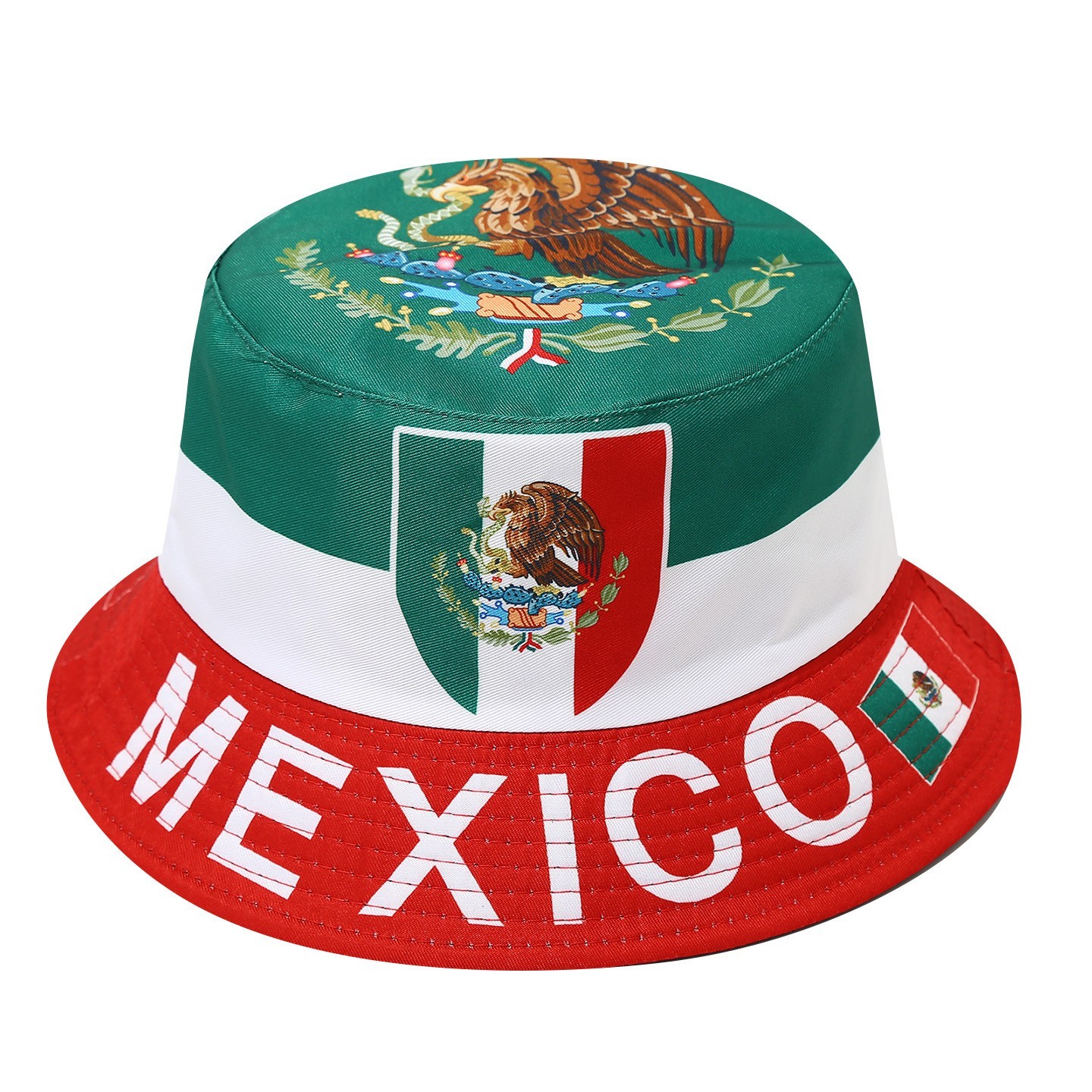 Patriotic USA/Canada/Mexico Flag Bucket Hat Outdoor for Sports Events&Festival