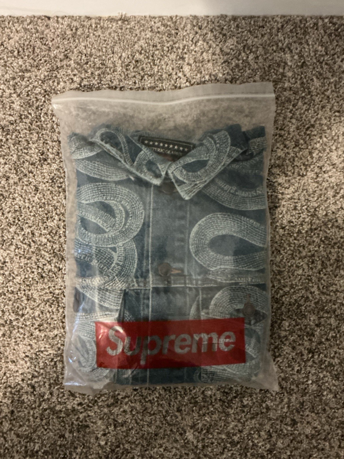 Size L – Supreme HYSTERIC GLAMOUR Snake Denim Trucker Jacket SHIPS IMMEDIATELY!!