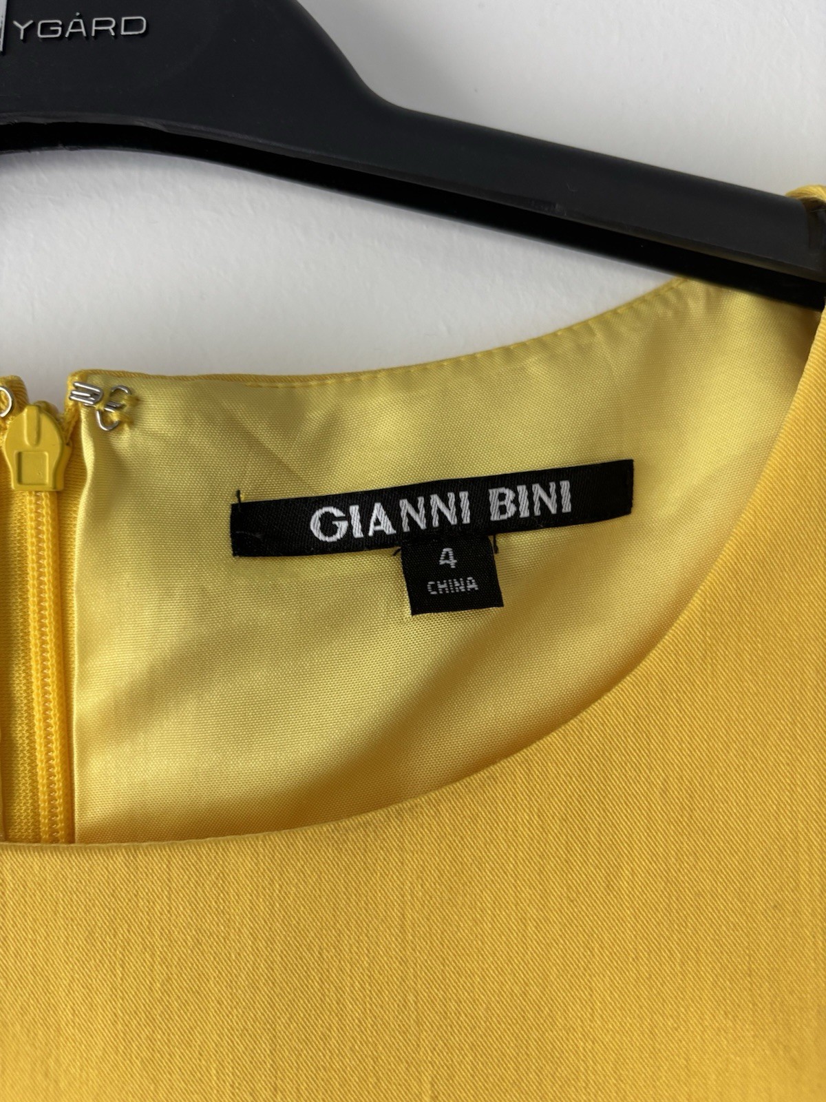 Gianni Bini Bright Yellow Pleated Midi Dress