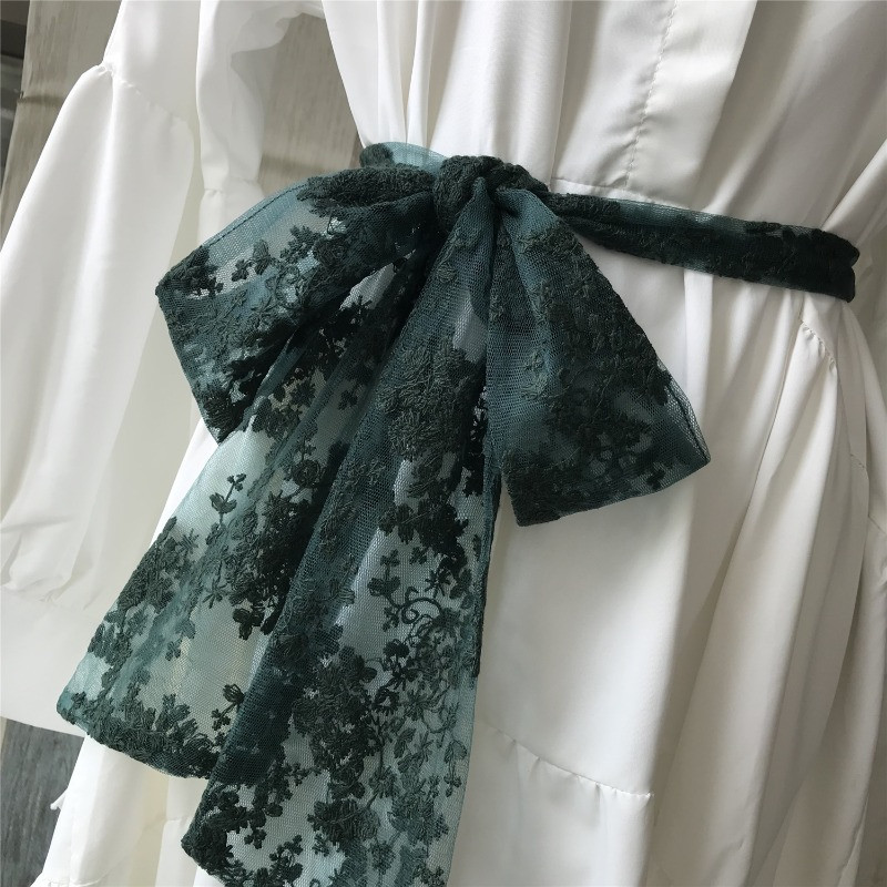 Women Floral Lace Waist Belt Sash Scarf Tie Ribbon Band Lolita ACC Decor