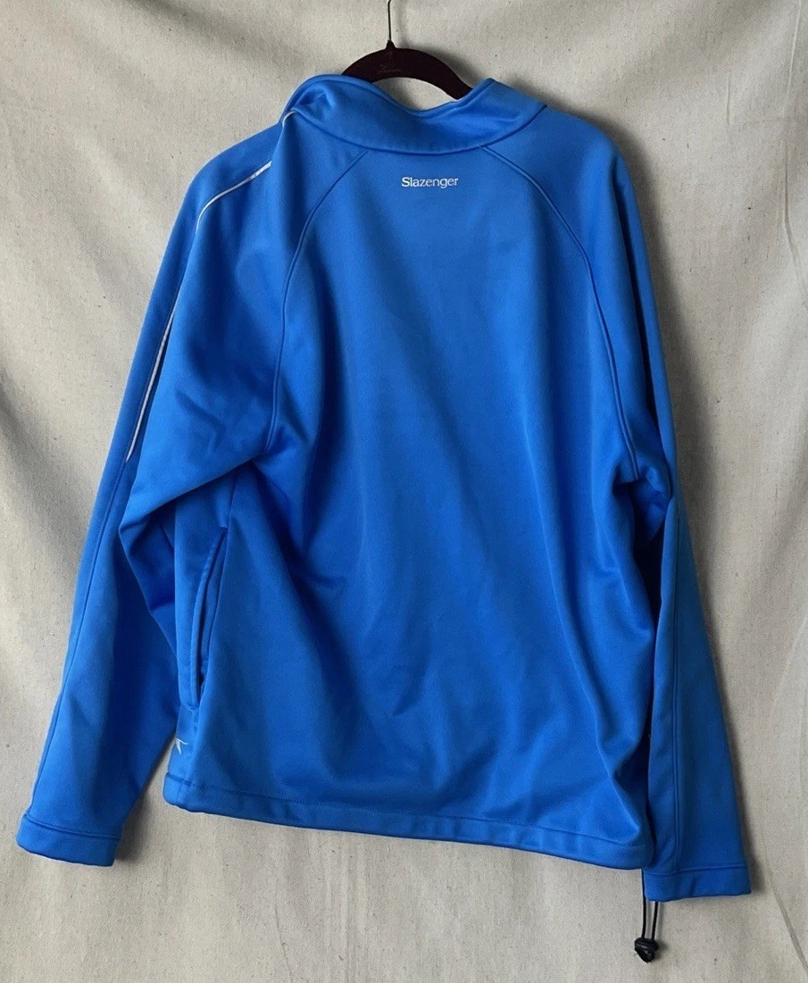 Slazenger Golf Men’s Sz MEDIUM 1/4 Zip Blue Long Sleeve Pullover