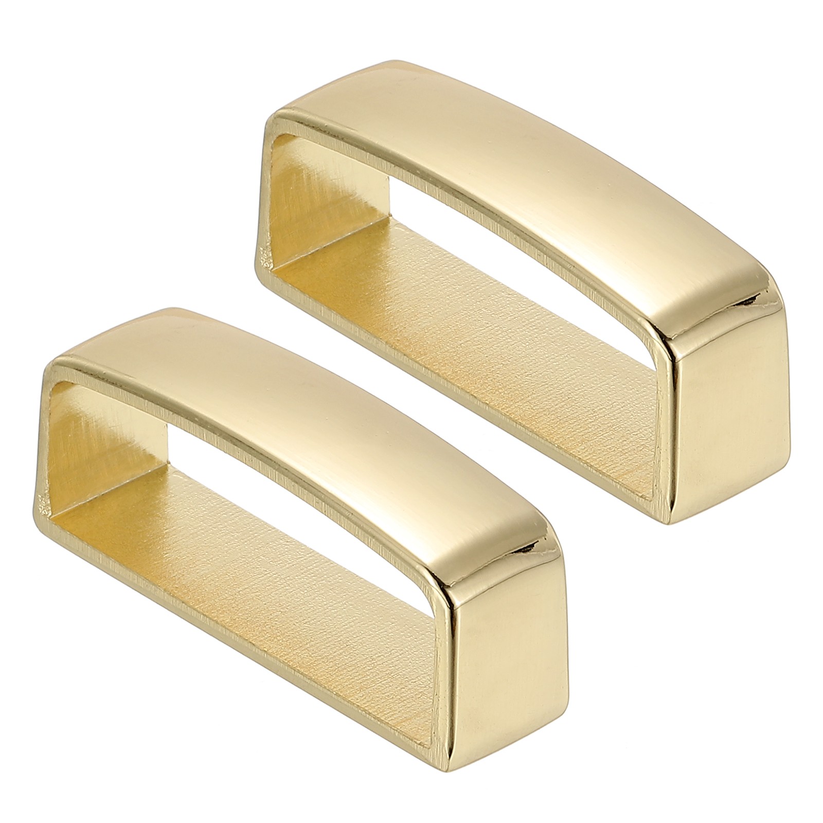 2Pcs 1 1/8 Inch 30mm Belt Loop Keepers Alloy Belt Men’s Buckle Gold Tone