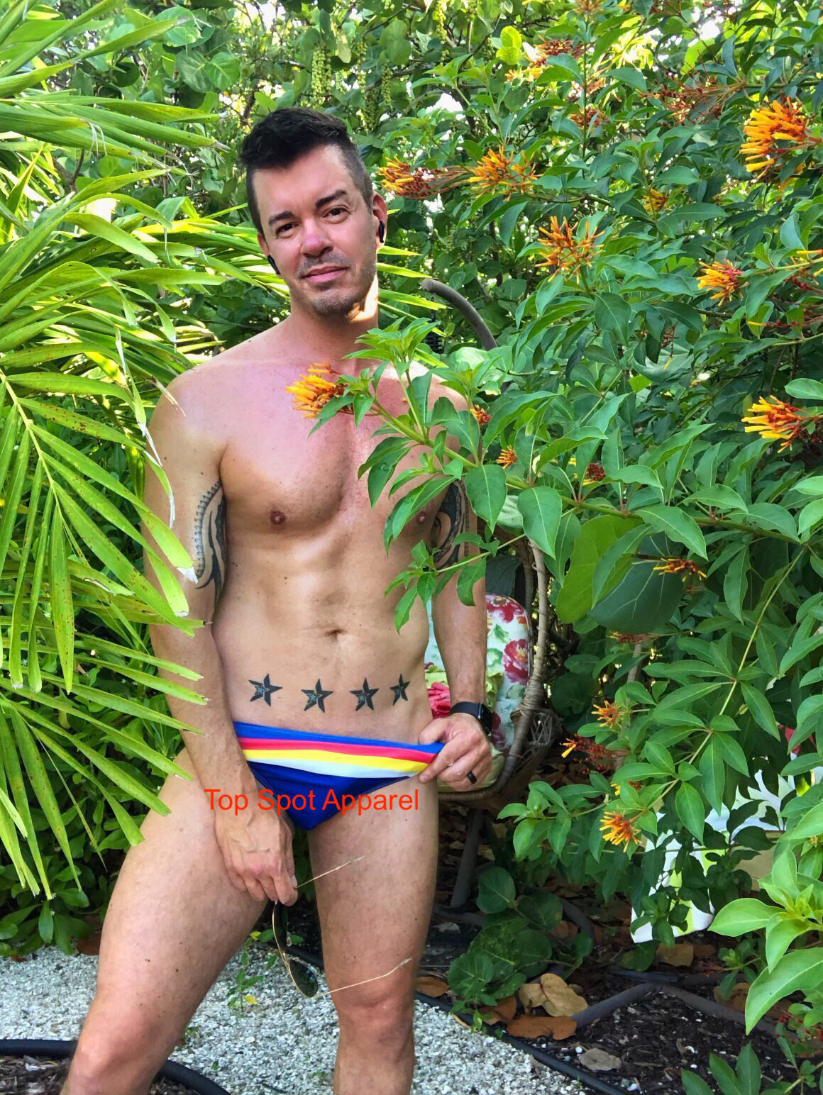 Men’s 70’s looking Rainbow | Bikini | Swim Briefs Tanning | Cruise | Pool Party