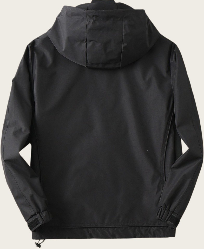 Prada 26SS New Men’s Red Logo Black Jacket Coat