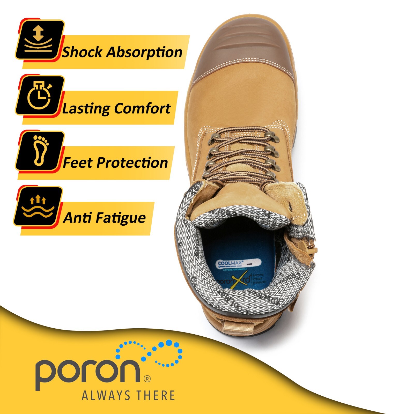 ROCKROOSTER 6″ Steel Toe, YKK Zipper Slip Resistant Safety Oiled Leather Shoes