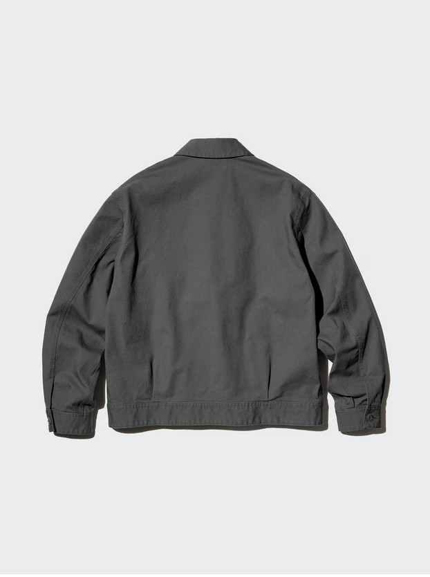 Uniqlo Zip-Up Blouson Jacket DARK GRAY S