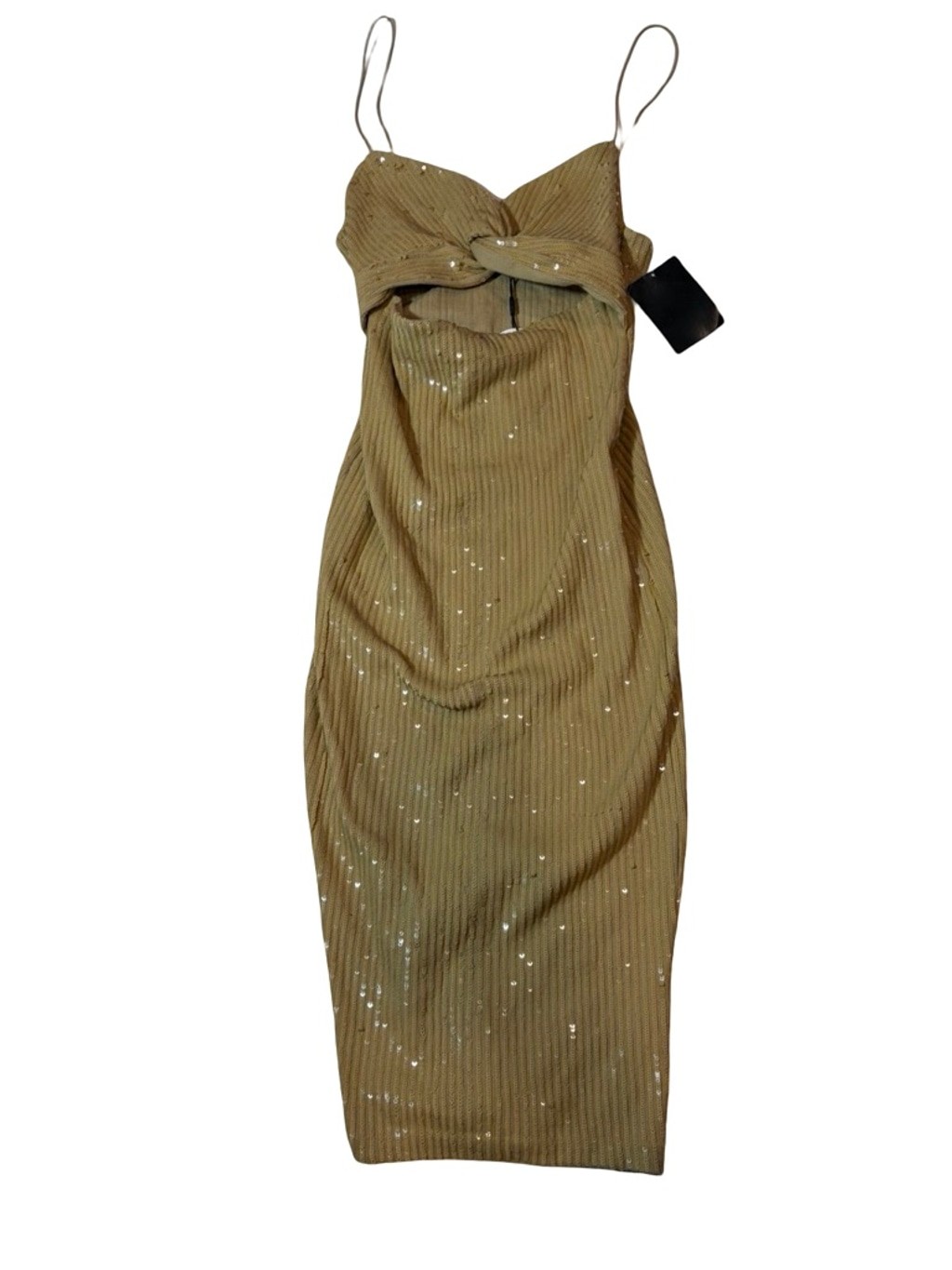 Retrofête Sariah Beige Sequin Knit Strapless Midi Dress Size S NWT Party