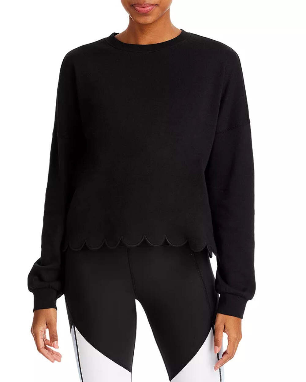 AQUA Athletic Scalloped Sweatshirt 4B 942-