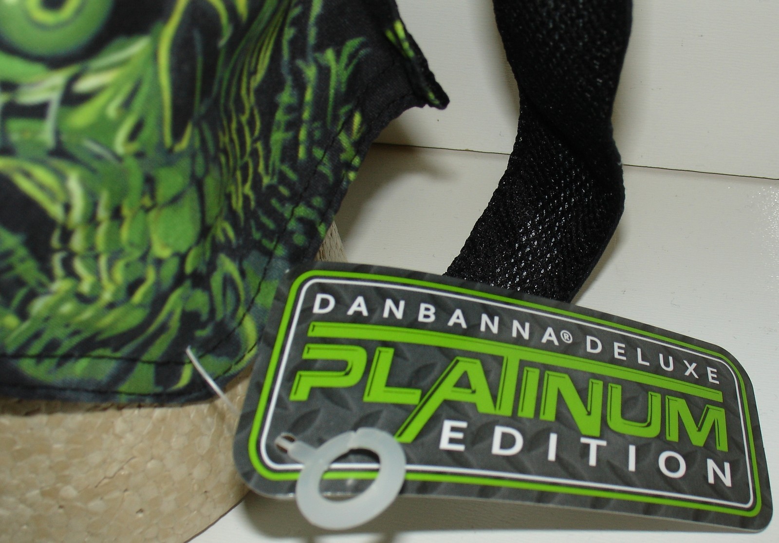 Cellar Green Black Devil Platinum Doo Rag Durag Skull Cap Biker Durag Sweatband