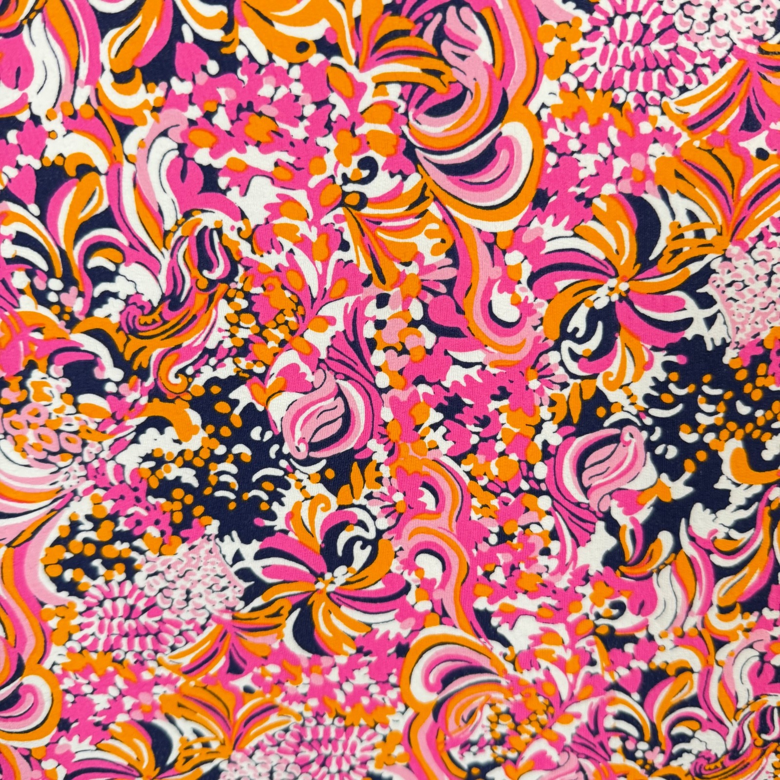 IBKUL 1/4 Zip Golf Top Women’s M Pink Orange Floral Geo UPF 50+ Cooling Shirt