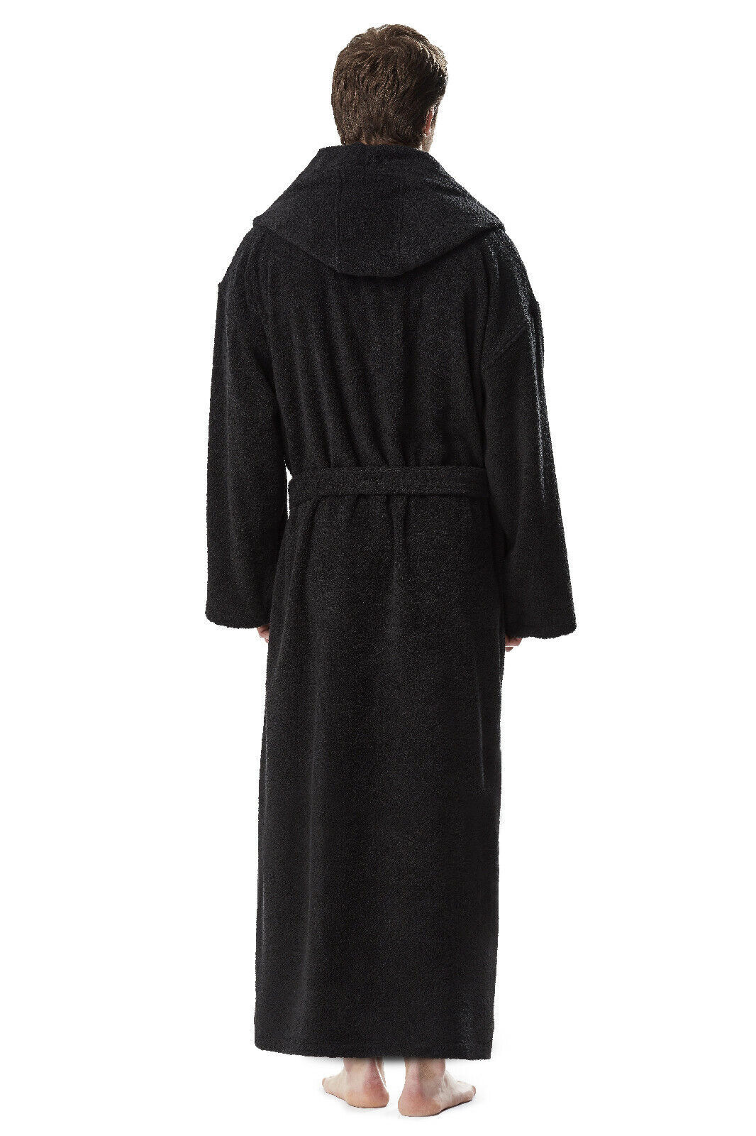 Men’s Long Hooded Ankle Length Turkish Cotton Bathrobe Robe